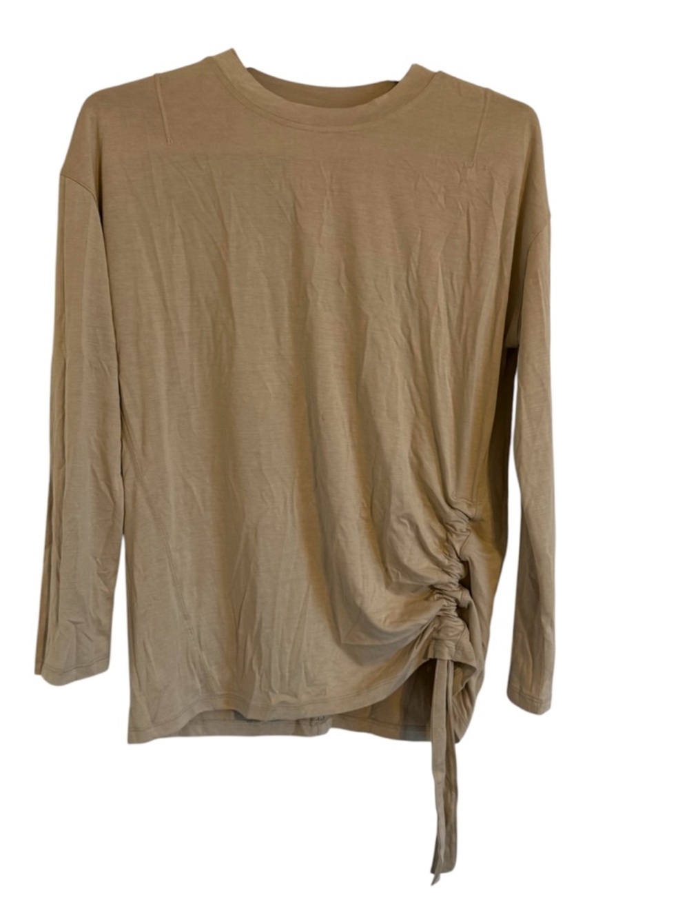 Lululemon Neutral Tan / Cream Tie-Side Long Sleeve Women’s Top Size 4